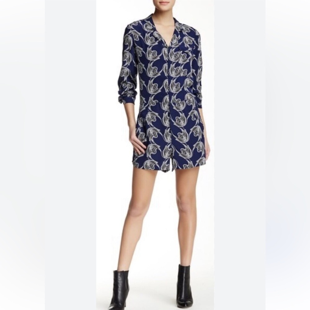 Derek Lam 10 Crosby Romper Navy sz 6